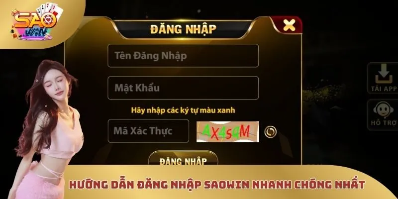 Hướng dẫn đăng nhập Saowin nhanh chóng nhất